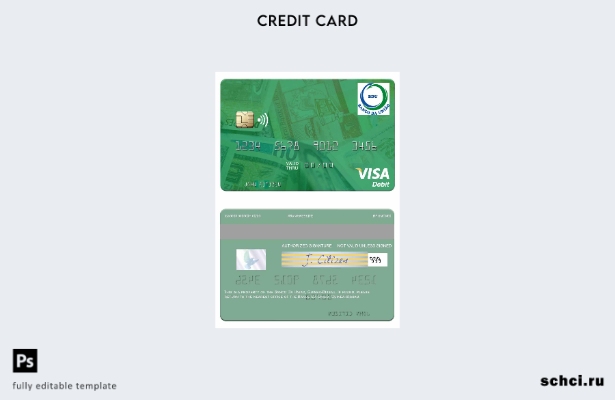 скачать в цифровом формате шаблон дебетовой карты Visa Banco Da Uniao в Гвинее Б